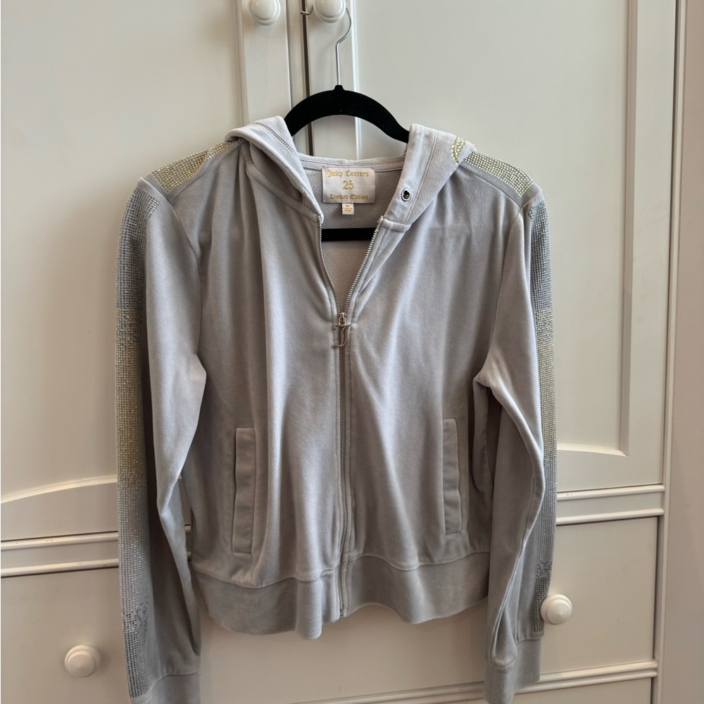Juicy Couture 25th Anniversary Gray Zip-Up Hoodie